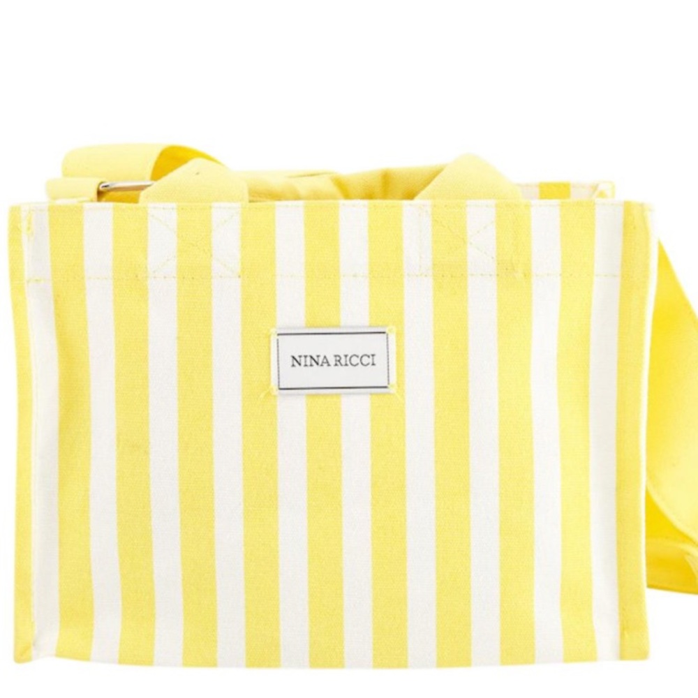 Nina Ricci Yellow & White Stripped Lunch Bag